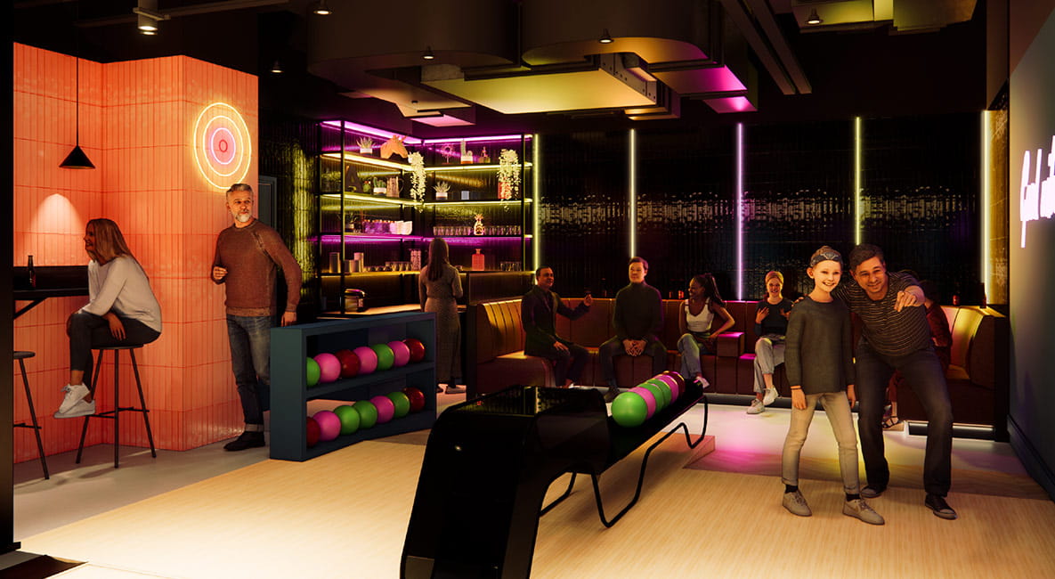 Bowling alley at Grand Union 