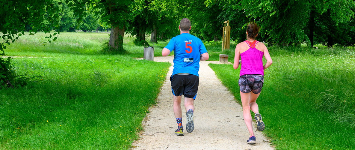 The fitness trail at Abbey Barn Park