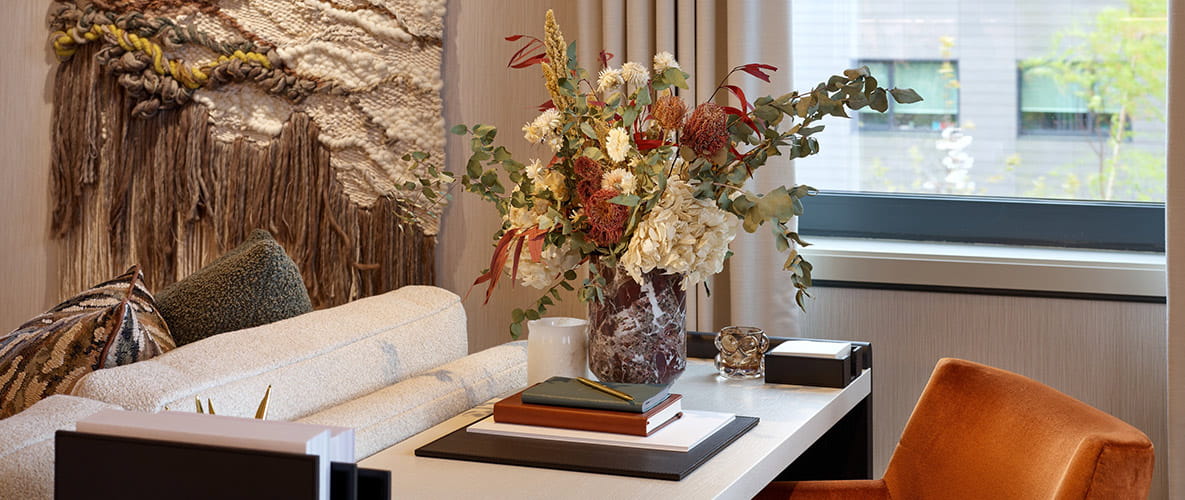 The cosy desk area in our Wandsworth Mills showhome