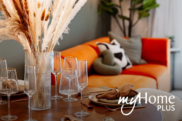 An image of a dressed dining area