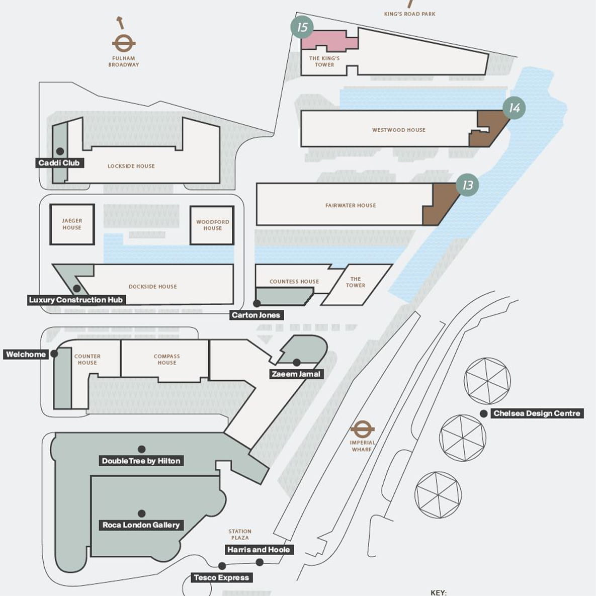 An image of Chelsea Creek's commercial unit siteplan