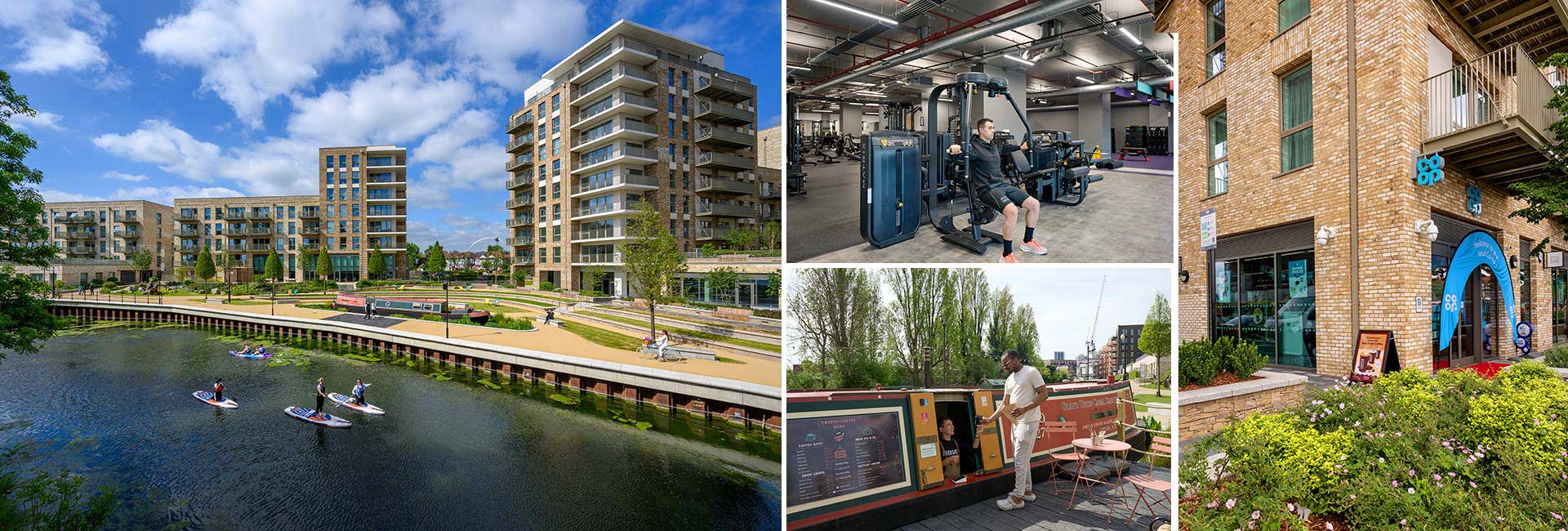 Montage of exterior images at Grand Union