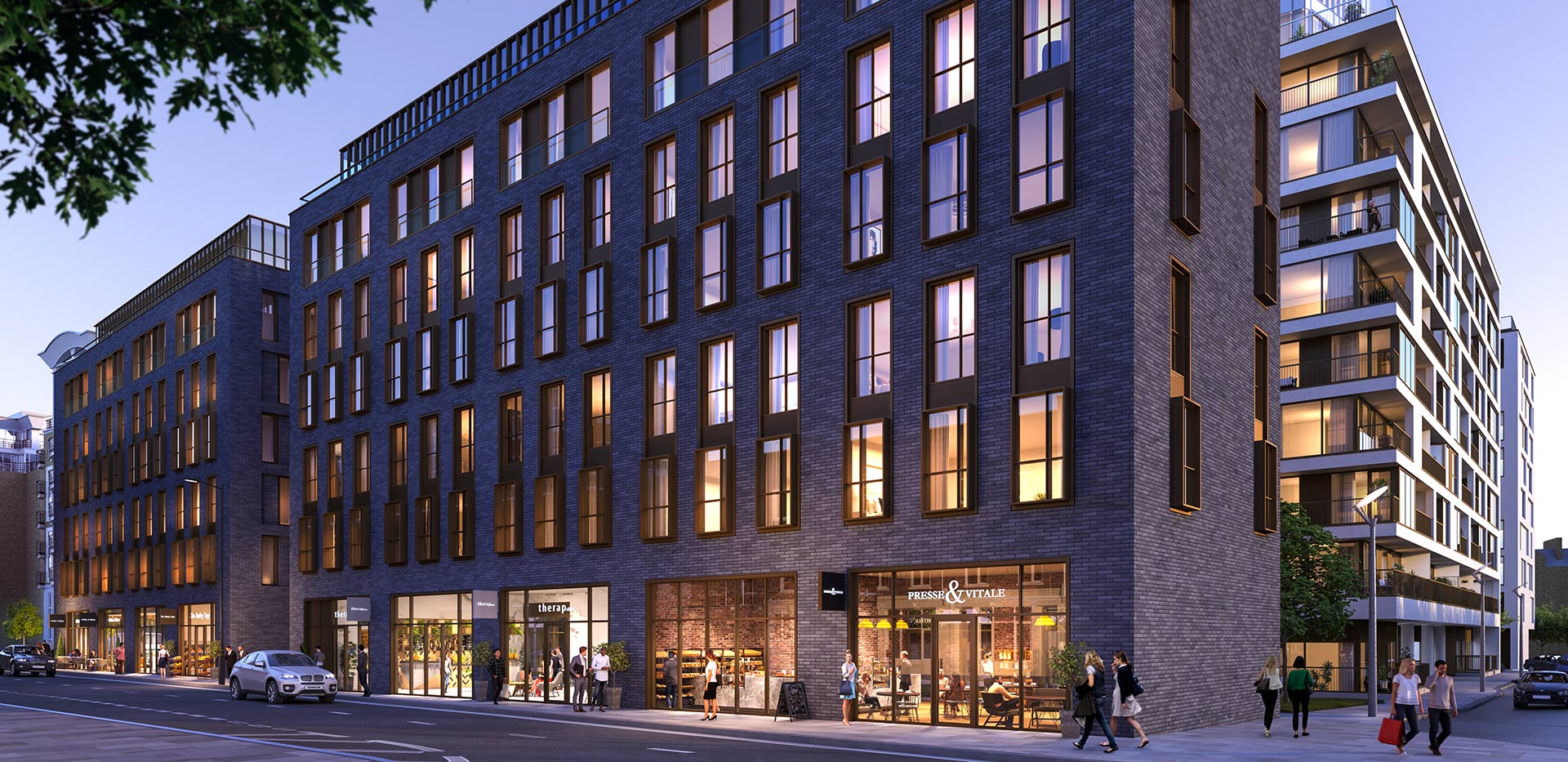 Royal Warwick Square, Commercial Units, Exterior