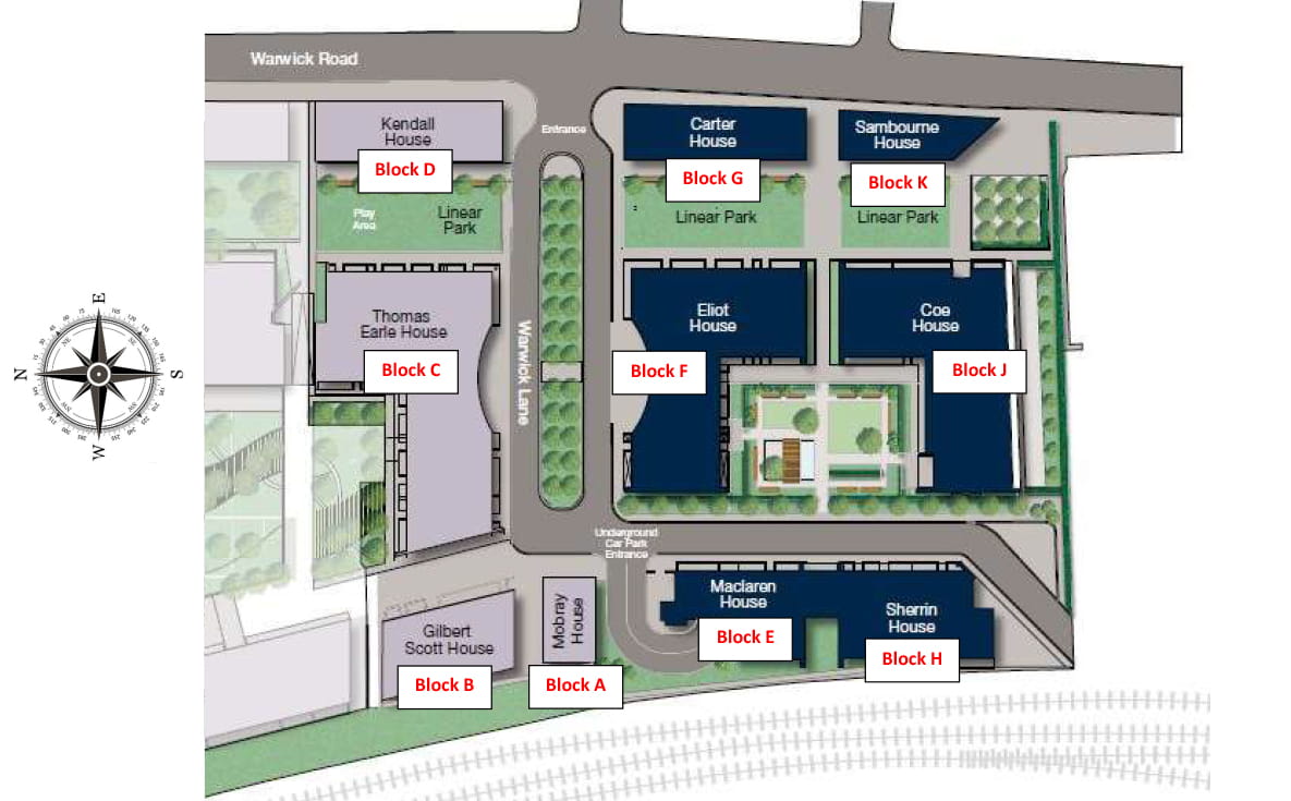 Royal Warwick Square - Commercial Units - Site Plan