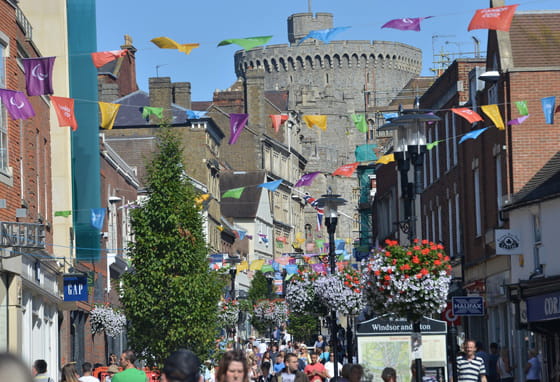 View of Windsor’s historic town centre near Ascot