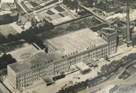 Aerial view of the Horlicks factory in Slough