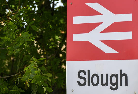 Slough Railway Station sign