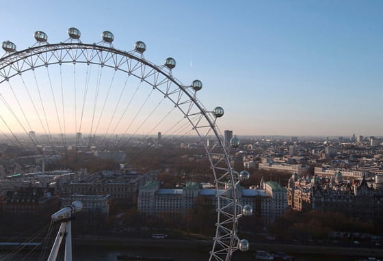 The London Eye Ferris wheel on the South Bank of the River Thames