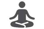An icon showing a person meditating
