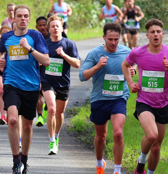 An image of runners for the Fleet half marathon