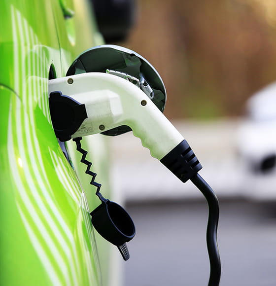 Electric car charging point in Fleet, Hampshire