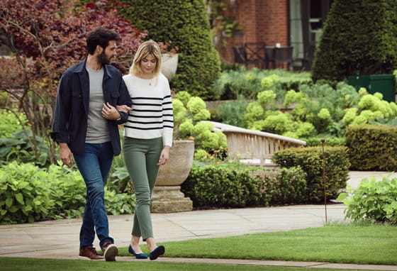 Residents walking through landscaped green space in Watford, Hertfordshire