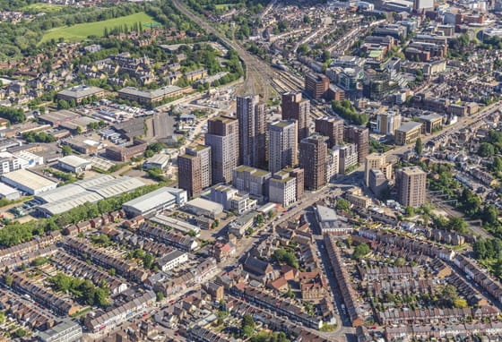 Aerial view of Watford