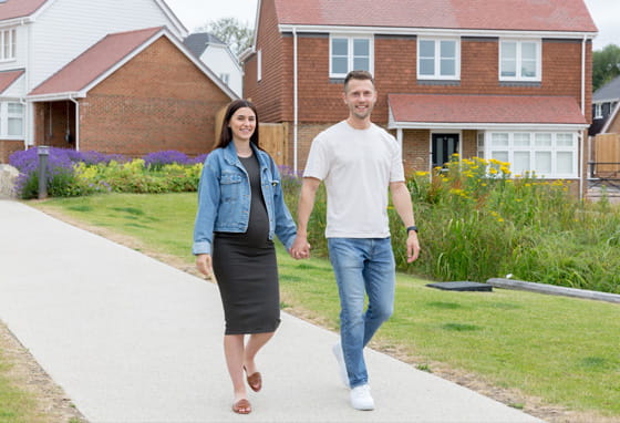 Young couple at Foal Hurst Green in Paddock Wood