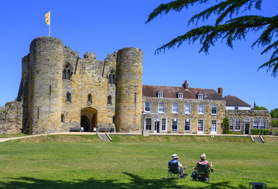 Tonbridge Castle and surrounding grounds in Kent