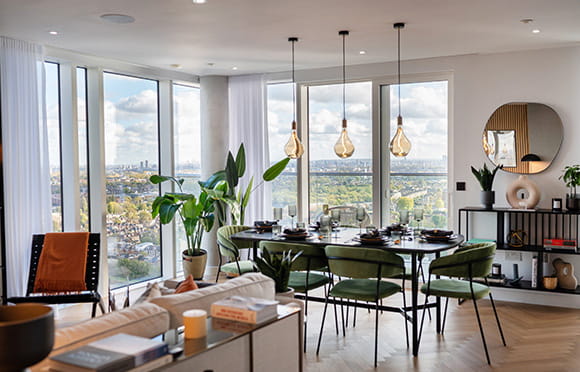 Dining area photo from a North London development showhome