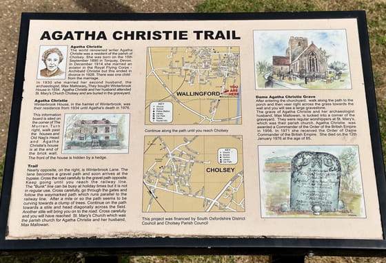 Agatha Christie trail in Wallingford