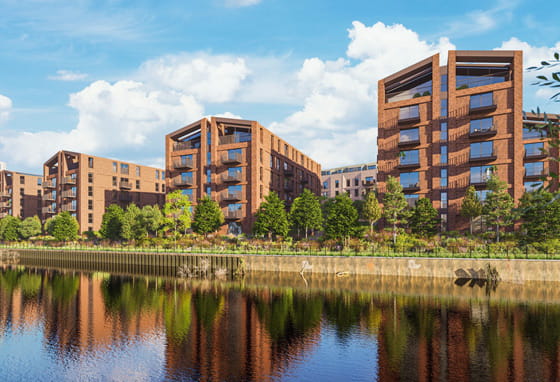 CGI of a Berkeley development in Bath 