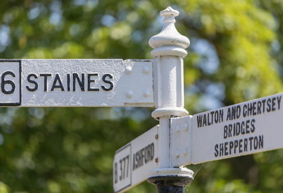Sign in Staines, Surrey