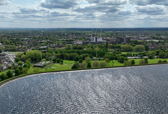 Staines reservoir and Eden Grove