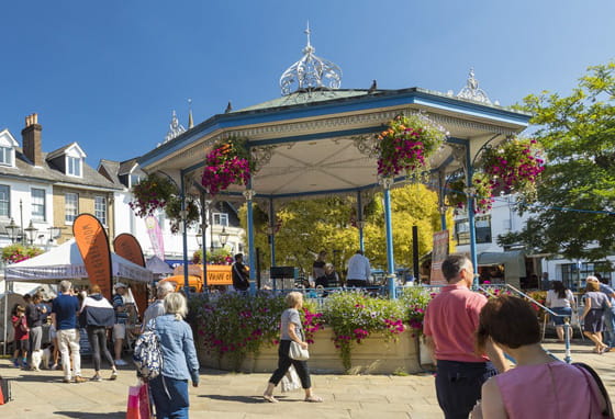 View of Horsham town centre in West Sussex