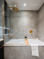250 City Road bathroom with a grey marble design