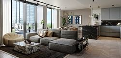 250 City Road, The Luna and Bollinder Collection, Interior, Living / Dining / Kitchen