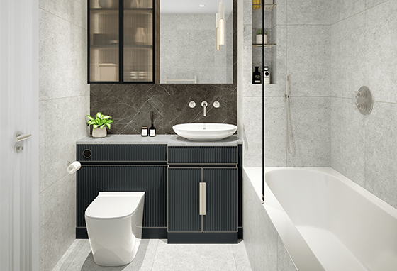 250 City Road, The Luna and Bollinder Collection, Specification, Dusk, Bathroom
