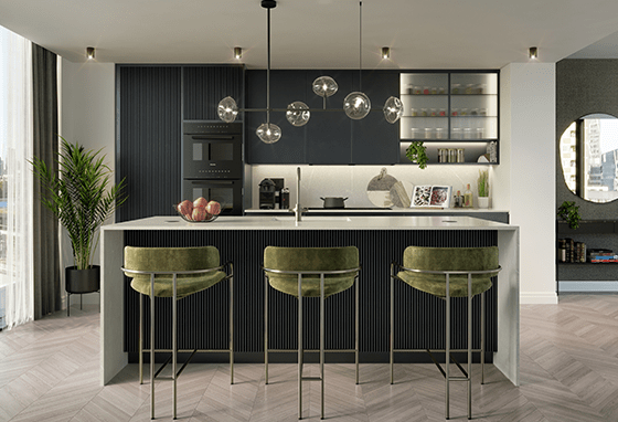 250 City Road, The Luna and Bollinder Collection, Specification, Dusk, Kitchen