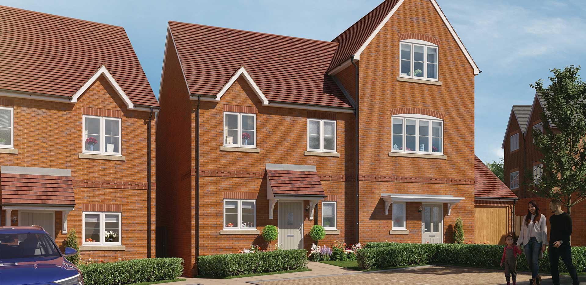 A CGI exterior image of Abbey Barn Park