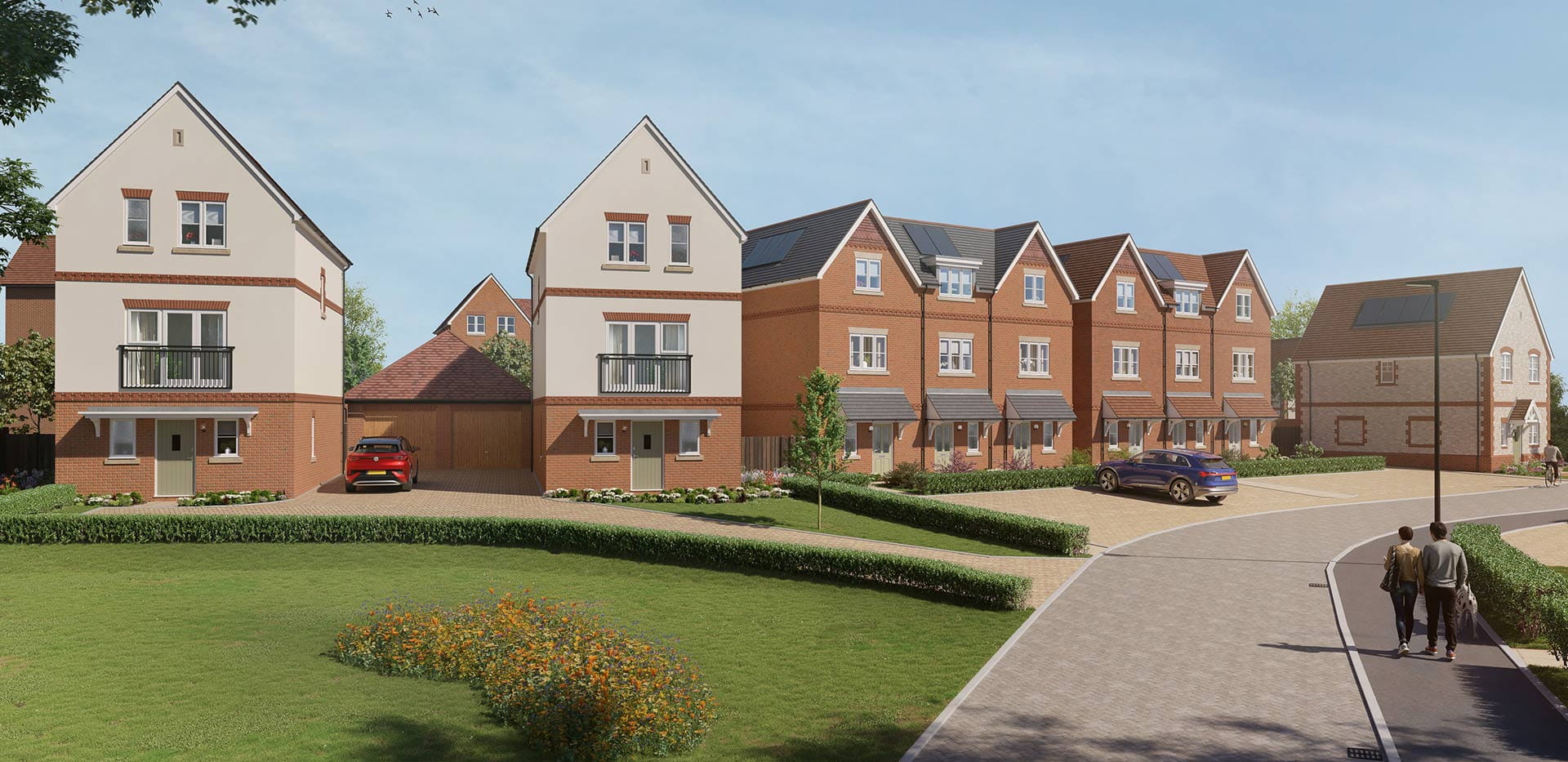 A CGI exterior image of Abbey Barn Park