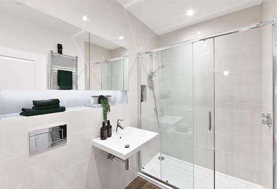An interior image of a Bathroom at Deangarden Reach, Abbey Barn Park