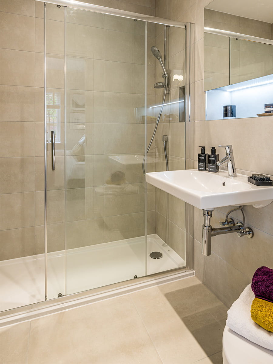 An interior Ensuite image at Show Apartment 187 at Abbey Barn Park
