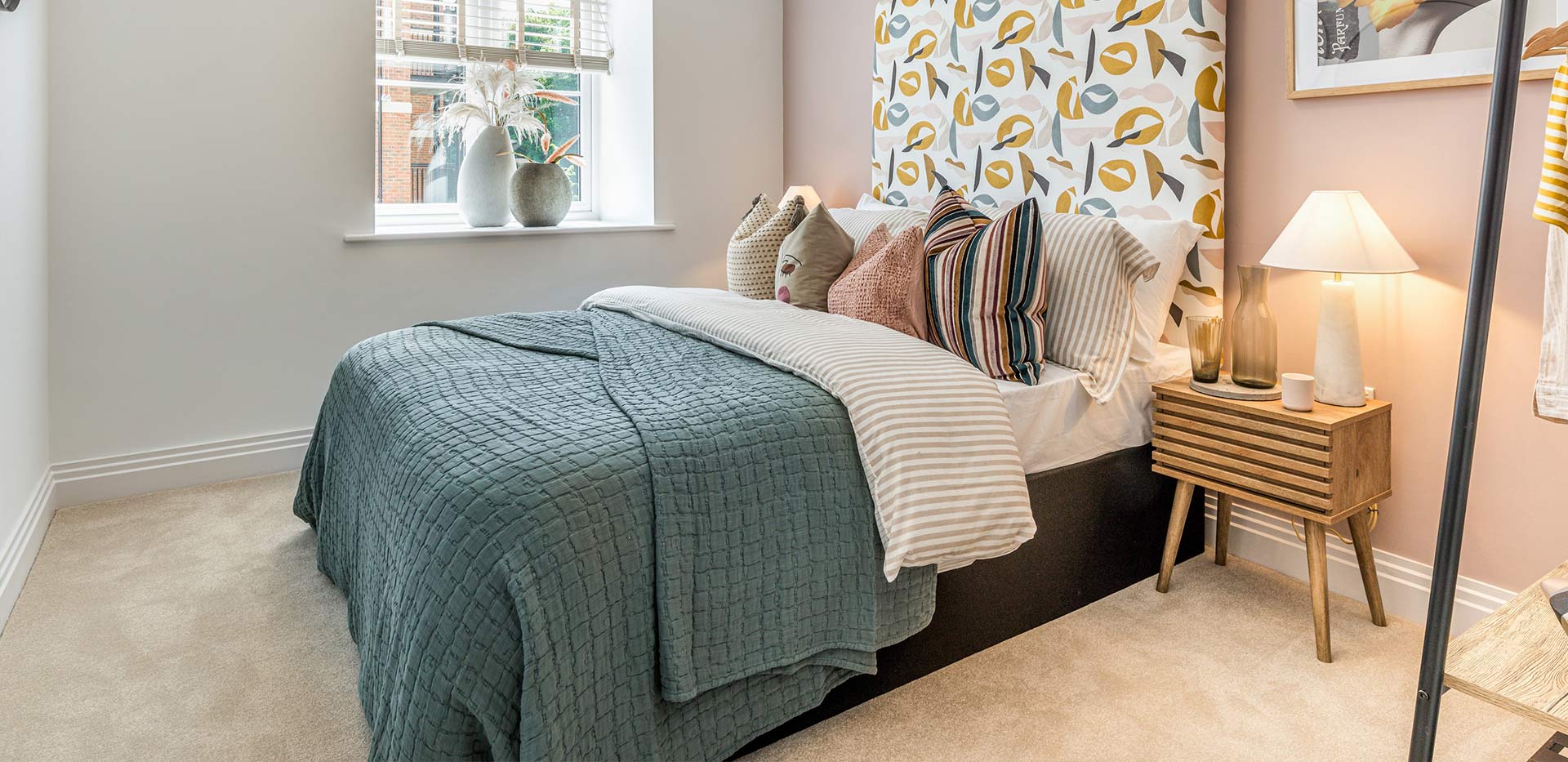 An interior Bedroom image of Apartment 188 at Dorsett House at Abbey Barn Park