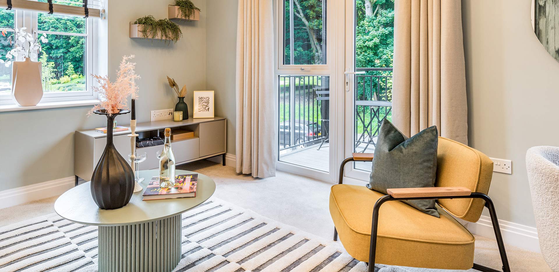 An interior Living / Balcony image of Apartment 188 at Dorsett House at Abbey Barn Park