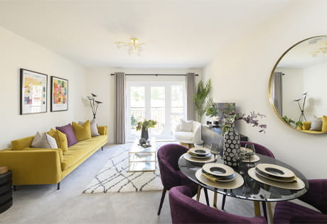 An interior image of a living area at Abbey Barn Park