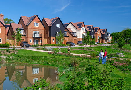 Abbey Barn Park - Development exterior and greenery