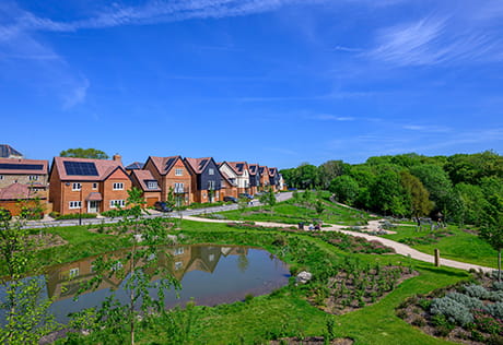 Abbey Barn Park - Development exterior and greenery