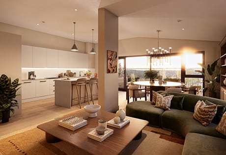 Abbey Barn Park, light and spacious living area
