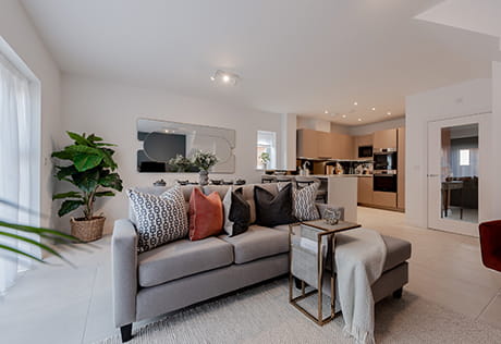 An interior Living / Dining / Kitchen shot at The Willow