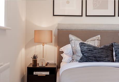 An interior Bedroom shot at The Willow