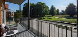Balcony with a view of Abbey Barn Park