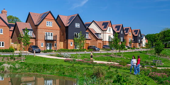 An exterior street scene image of Abbey Barn Park