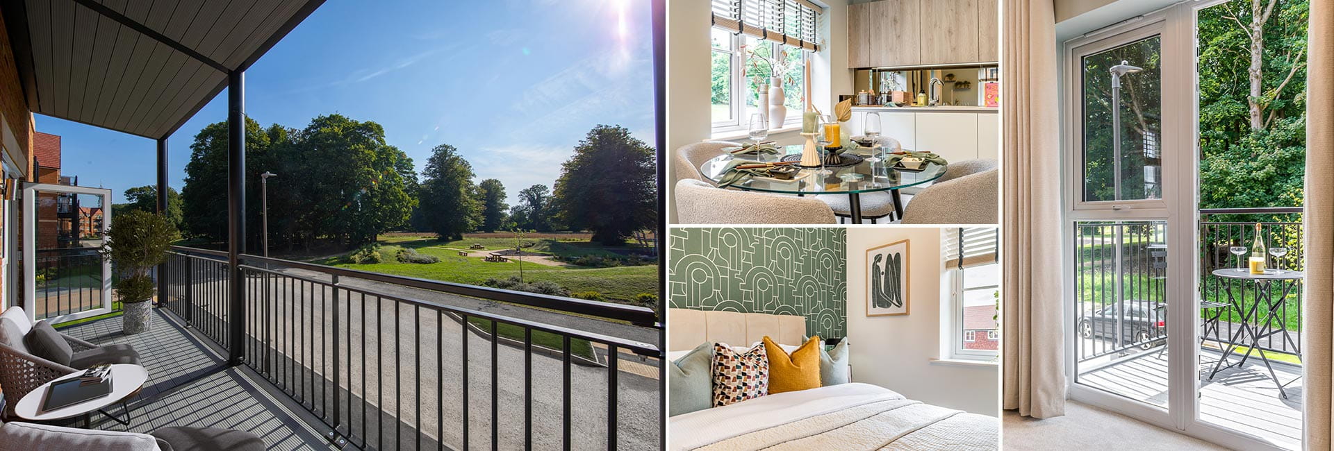 Montage of images from the Mallard & Ride View House building