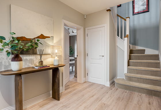 An interior hallway image at Abbey Barn Park