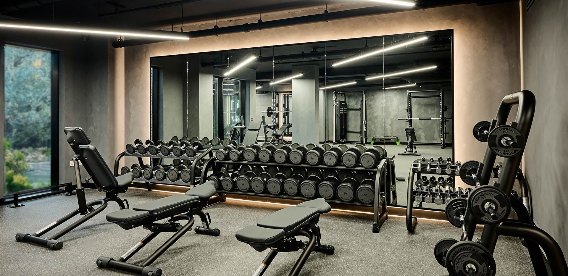 The Park Club gym weights section