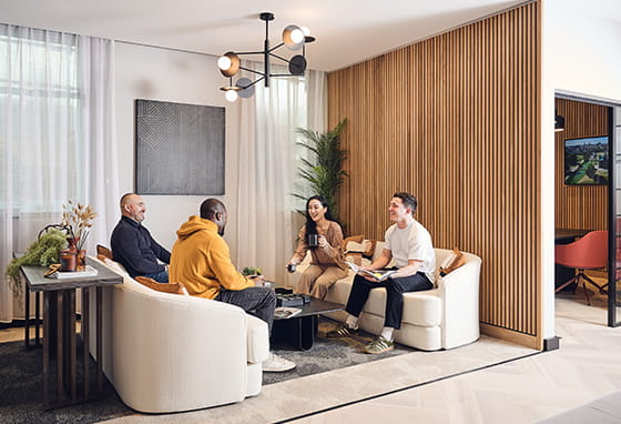 An image of residents enjoying the lounge area at The Park Club