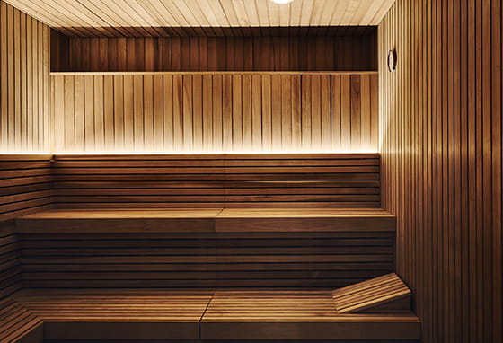 An image of the sauna at The Park Club