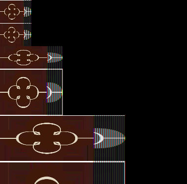 An illustration of the Arch and Bloom logo in a clover design