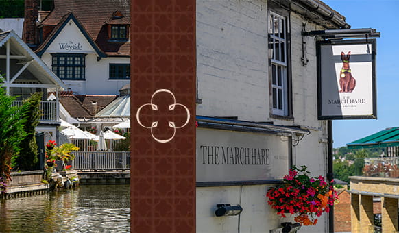 Some images of the local area in Guildford with Arch and Bloom branding